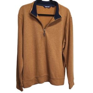 Lands' End Men's Half Zip Up Sweater Size Large in Terracotta